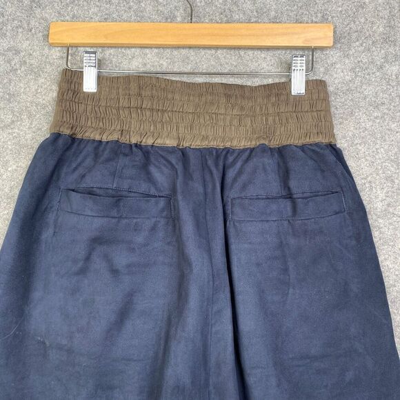 Yantor Pants Womens Small Jersey Wide Leg Pants Faux Suede  Career Office - Picture 10 of 13